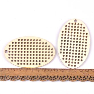 5 Stuks Ronde/Kubus Kruissteek Gat Carving Houten Hanger Scrapbooking Craft voor Handgemaakte Diy Handwerk Decor mt2664 licht grijs