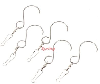 5 Stuks S Vormige Muur Hangers Multi-Doeleinden Draaibare Haak Spinning Swivel S-Haken Voor Led Solar kleur Veranderende Windgong