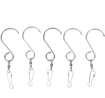 5 Stuks S Vormige Muur Hangers Multi-Doeleinden Draaibare Haak Spinning Swivel S-Haken Voor Led Solar Kleur veranderende Windgong