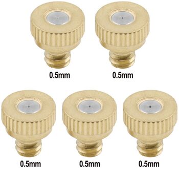 5 Stuks Schroefdraad Messing Verneveling Nozzle 0.1-0.5Mm Orifice Water Mister Onderdelen Fog Nozzle Voor Patio Vernevelaars outdoor Cooling #30