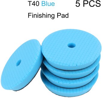5 Stuks/set 6 Inch Auto Polish Buffing Pad Auto Polijsten Kit Spons Foam Pads Schurende Disc Bevel Edge Waxen spons Blauw