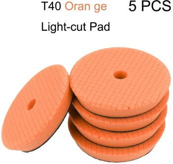 5 Stuks/set 6 Inch Auto Polish Buffing Pad Auto Polijsten Kit Spons Foam Pads Schurende Disc Bevel Edge Waxen spons Bruin