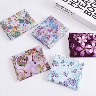 5 Stuks/set Bloem Patroon Patchwork Doek Japanse Stijl Voor Huishoudelijke Naaien Levert Multi Purpose Diy Handgemaakte Accessoires 10 paars
