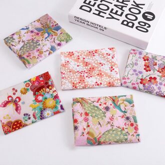 5 Stuks/set Bloem Patroon Patchwork Doek Japanse Stijl Voor Huishoudelijke Naaien Levert Multi Purpose Diy Handgemaakte Accessoires 11 rood