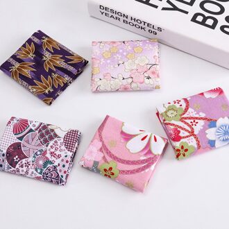 5 Stuks/set Bloem Patroon Patchwork Doek Japanse Stijl Voor Huishoudelijke Naaien Levert Multi Purpose Diy Handgemaakte Accessoires 15 roze paars