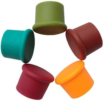 5 Stuks Van Rode Wijn Kurken, herbruikbare Functionele Draagbare Verzegelde Wijnfles Caps Gebruikt Voor Fles Rod Tool Keuken Accessoires #45 geel
