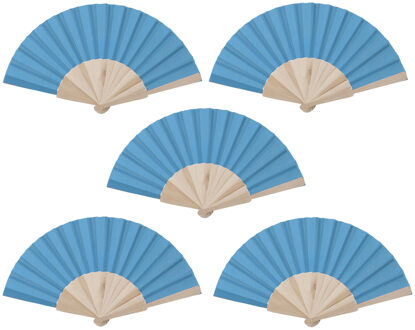5 stuks zomerse Spaanse waaier turquoise
