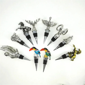 5 Style Swan Pterosaur Grape Antelope Head Zinc Alloy Grape Red Wine Stopper Save Plug Champagne Bottle Cap Toucan Wine Cover