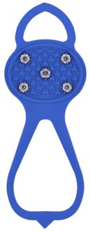 5 Tand Stijgijzers Non Slip Shoe Cover Draagbare Klimmen Schoen Studs Ice Gripper Antislip Sneeuw Schoenen Cleat Outdoor Accessoires blauw