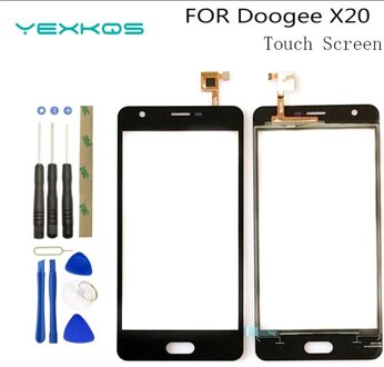 5''tested Goed 100% Originele Touch Screen Voor Doogee X20 Touch Screen Digitizer Sensor Voor Glas Panel Sensor Met Gereedschap zwart nee Tools