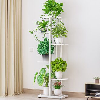 5 Tier Ijzer Ambachtelijke Plant Planken Bloempot Houder Tuin Rack Display Stand Succulenten Huis Balkon Moderne Decoratie wit