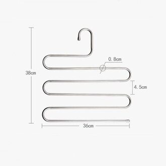 5 Tier Roestvrij Stalen Rekken S Vorm Broek Hanger Kleding Kledingkast Organisatie Huishoudelijke Accessoires Benodigdheden