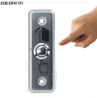 5 units/lot rechthoek Rvs in deur Exit zonder LED NO voor toegangscontrole systeem