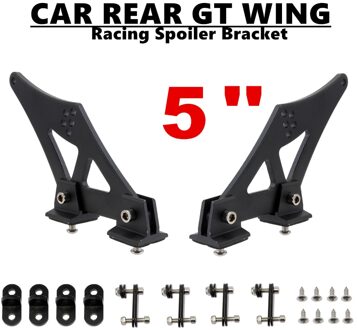 5 "Universele Auto Achter Gt Wing Racing Spoiler Bracket Statief Boren Lichtgewicht Aluminium Verstelbare D10