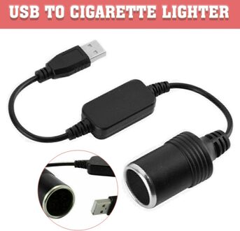 5 V Usb Naar 12 V Sigarettenaansteker Fit Voor Dashcam Gps Led-verlichting Apparaten Vrouwelijke Converter Adapter kabel 35 Cm