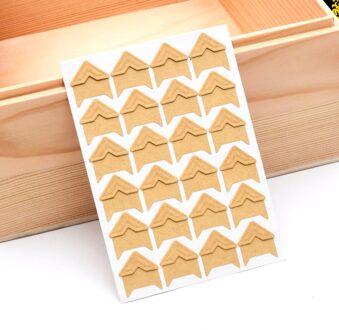 5 Vel Van 120 Stuks 12.5*9 Cm Unieke Zelfklevend Papier Diy Album Hoek Sticker