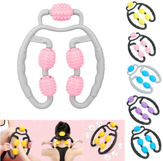 5 Wheels Fitness Foam Shaft Ring Leg Clamp Massager Eliminate Muscle Relaxation Wheel Calf Massage Roller Full Body Thinner