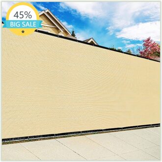 5 'X 50' Beige Hek Privacy Screen Voorruit Cover Stof Schaduw Tarp Netting Mesh Doek-Commerciële Grade 170 Gsm 2X2M