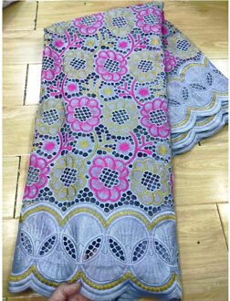 5 Yards 100% Katoen Borduurwerk Materiaal Kralen Bloem Mesh Kant Mooie Bladeren En Circulaire Patroon In Dubai Afrika Stijl Voor maken photo kleur 7