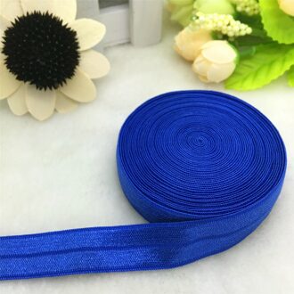 5 Yards 5/8 "15 MM Multirole Foldover Elastische Spandex Satijn Band Elastiekjes blauw