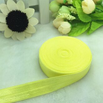 5 Yards 5/8 "15 MM Multirole Foldover Elastische Spandex Satijn Band Elastiekjes geel