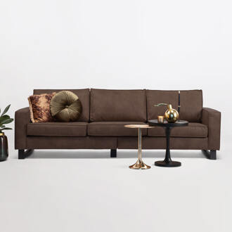 5-zits Bank 'Mathew' Microleder, kleur bruin