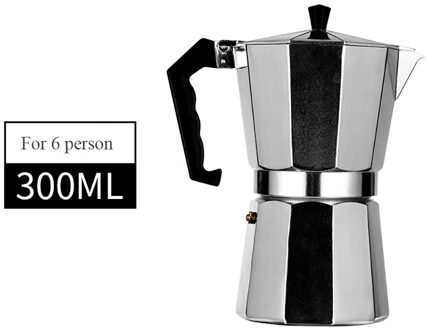 50/100/150/300Ml Draagbare Koffiepot Aluminium Materiaal Moka Koffie Pot Met Handvat Voor Thuis kantoor Koffie Tool