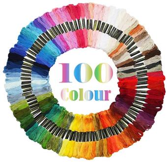 50/100 Kleuren Kruissteek Draad Polyester Katoen Borduurgaren Regenboog Kleur Hand Borduren Gevlochten Draad In Voorraad