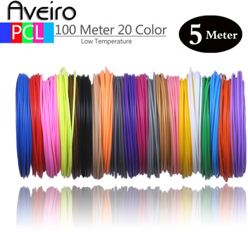 50/100 Meters 10/20 Colors 1.75mm PCL Filament Plastic for Low Temperature 3D Printing Pen No Smell No Pollution 3 d Materials