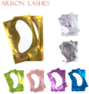 50/100 Pairs/Lot Patches for Eyelash Extension Under Eye Pads Paper Patches Pink Lint free Stickers for False Eyelashes
