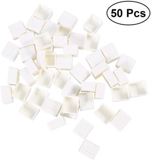 50/100 Pcs Aquarel Verf Pan Plastic Lege Aquarel Half Pannen Voor Schilderij Aquarel Pigment Verpakking Grid 50 stk