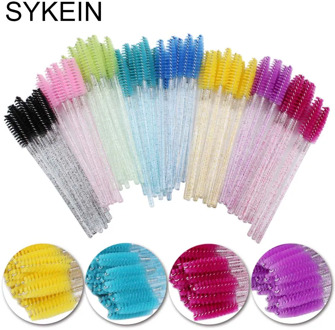 50/100 PCS Disposable Mascara Brushes Crystal Eyelash Brushes Mascara Wands Applicator Eyelash Extensions Makeup Eyebrow Brushes