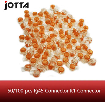 50/100 pcs Rj45 Connector Crimp Connection Terminals K1 Connector Waterproof Wiring Ethernet Cable Telephone Cord Term