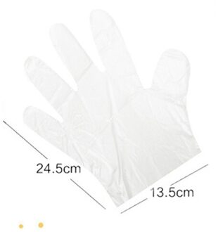 50/100 Stuks Eenmalige Plastic Clear Handschoen Wegwerp Voedsel Handschoenen Voor Industriële Restaurant Keuken Schoonmaken Handschoenen 100 stks