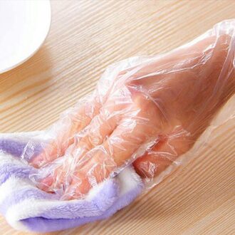 50/100 Stuks Plastic Wegwerp Handschoenen Thuis Restaurant Catering Schoon Sanitair Hygiëne Keukengerei Transparante Handschoenen #5 #25 100 stks