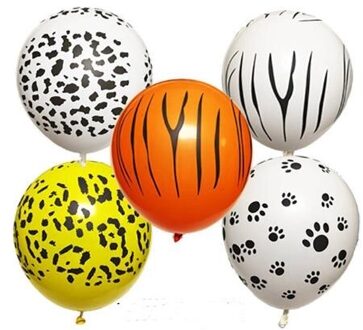 50/100 Stuks Verjaardag Animal Latex Ballon Tijger Zebra Hond Safari Jungle Party Ballon Verjaardag Party Decor Kids Verjaardag speelgoed Bal G / 50stk