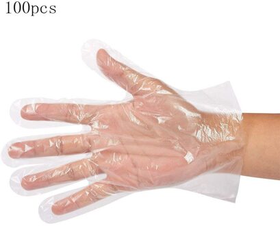 50-1000 Stuks Wegwerp Plastic Clear Handschoenen Voedsel Milieuvriendelijke Handschoenen Voor Keuken Koken Techniek Restaurant Schoonmaak Handschoenen 100stk