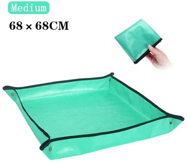 50-100Cm Planten Mat Pe Tuinieren Mat Potplanten Tuinieren Pad Waterdicht Herbruikbare Plant Bloem Transplanteren Mat Tuin mat 68 x 68 cm