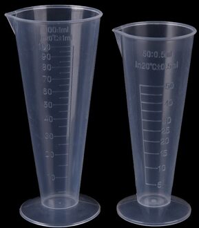 50/100Ml Transparante Beker Schaal Plastic Maatbeker Gereedschap 50ml