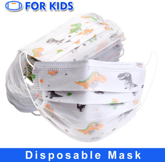 50/100pcs Cartoon Kids Disposable Mask 3 Layer Child Filter Hygiene Thicken Children's Face Mouth Mask Earloop Fast Delievry New