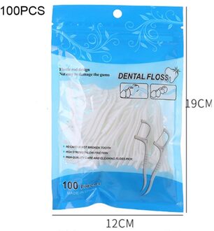 50/100Pcs Dental Floss Interdentale Borstel Tanden Stick Tandenstokers Tand Draad Floss Voor Oral Care Beauty Tools L23