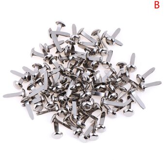 50/100Pcs Iron Ronde Metalen Mini Brads Voor Scrapbooking Accessoires Versiering Fastener Diy Handgemaakte Ambachten B 100stk
