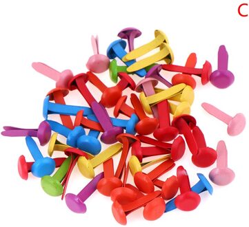 50/100Pcs Iron Ronde Metalen Mini Brads Voor Scrapbooking Accessoires Versiering Fastener Diy Handgemaakte Ambachten C 100stk