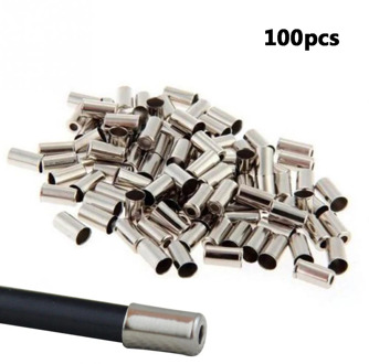 50/100Pcs/Lot Silver Bicycle Mountain Bike Riding Parts Shifter Cycling Accessories Cord End Covers Brake Line Cap Cable Caps
