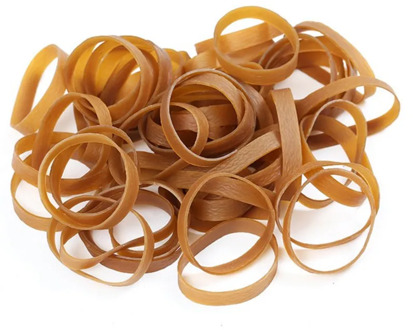 50*10mm Rubber Bands Elastic Bands Stationery Holder Package Supplies Rubber Rings for School Home or Office