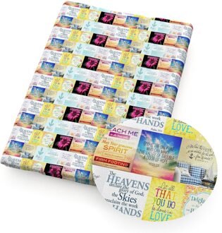 50*145Cm Brieven Serie Print 100% Katoen Stof Voor Tissue Kids Quiliting Patchwork Trouwjurk Handwerken Materiaal, 1Yc15930 1109941