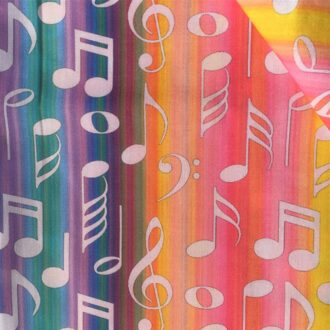 50*145Cm Muziek Note Ster Polyester Katoen Voor Tissue Kids Home Textiel Voor Naaien Pop Kleden Wedding jurk, 1Yc14610 1044080