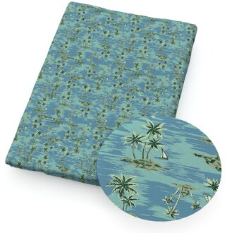 50*145Cm Zeilboot Serie Gedrukt 100% Katoen Voor Tissue Kids Thuis Textiel Naaien Pop Kleding Trouwjurk, 1Yc17202 1123301