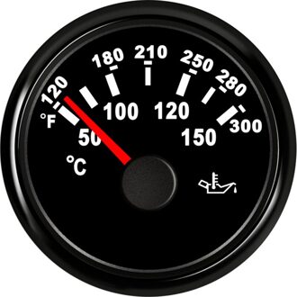 50-150 Celsius Olie Temperatuurmeter Voor Marine Boot Olie Temp Gauge Met Rode Backlight 52Mm Gauge Fit voor 9 ~ 32V Temperatuur Mete BN-50-150 Celsius