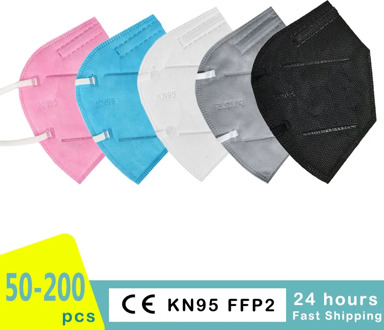 50-200 Pieces Reusable Kn95 Face Mask 5 Layers Respirator FFP2 FFP3 Dust Protection FaceMask Protective Mascarilla
